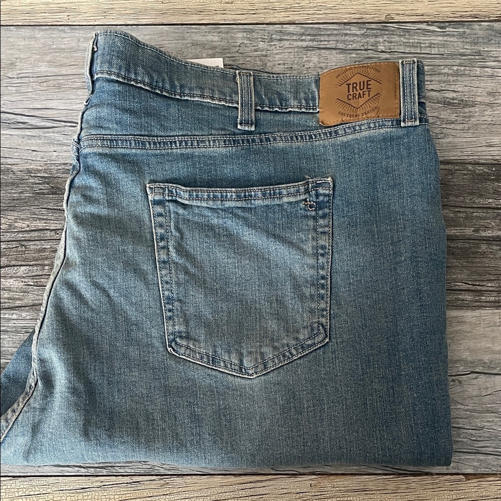 True Craft Men’s Medium Wash Straight Jeans